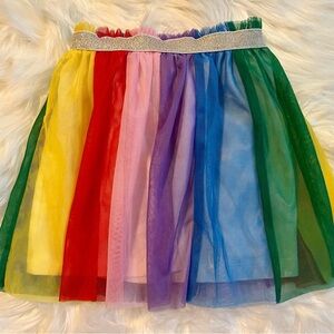 Hanna Andersson Rainbow Tulle Skirt Size 3t